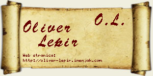Oliver Lepir vizit kartica